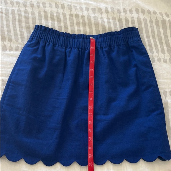 J. Crew Scallop-Hem Linen/Cotton Blend Mini Skirt - Picture 5 of 7